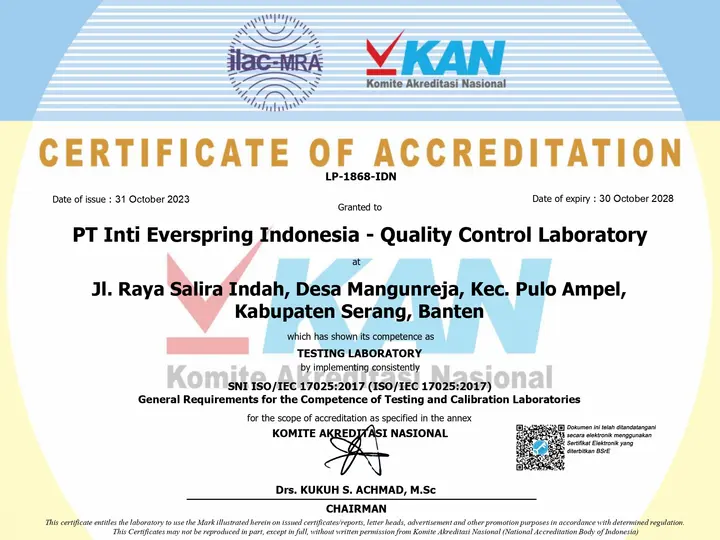 Certificate of Accreditation