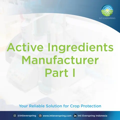 Active Ingredients Manufacturer Part I