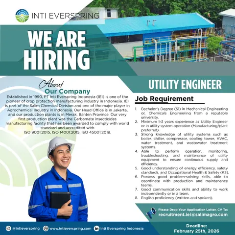 Career Opportunities at PT Inti Everspring Indonesia, a Pioneer in Indonesia’s Crop Protection Industry