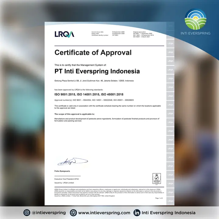 PT Inti Everspring Indonesia Achieves Full Compliance with Triple ISO Certification